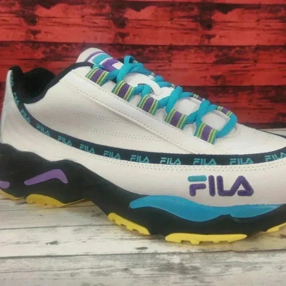 Fila Mens DRST 97 Leather Trainer Logo Sneakers Shoes sz 10.5 main image 5